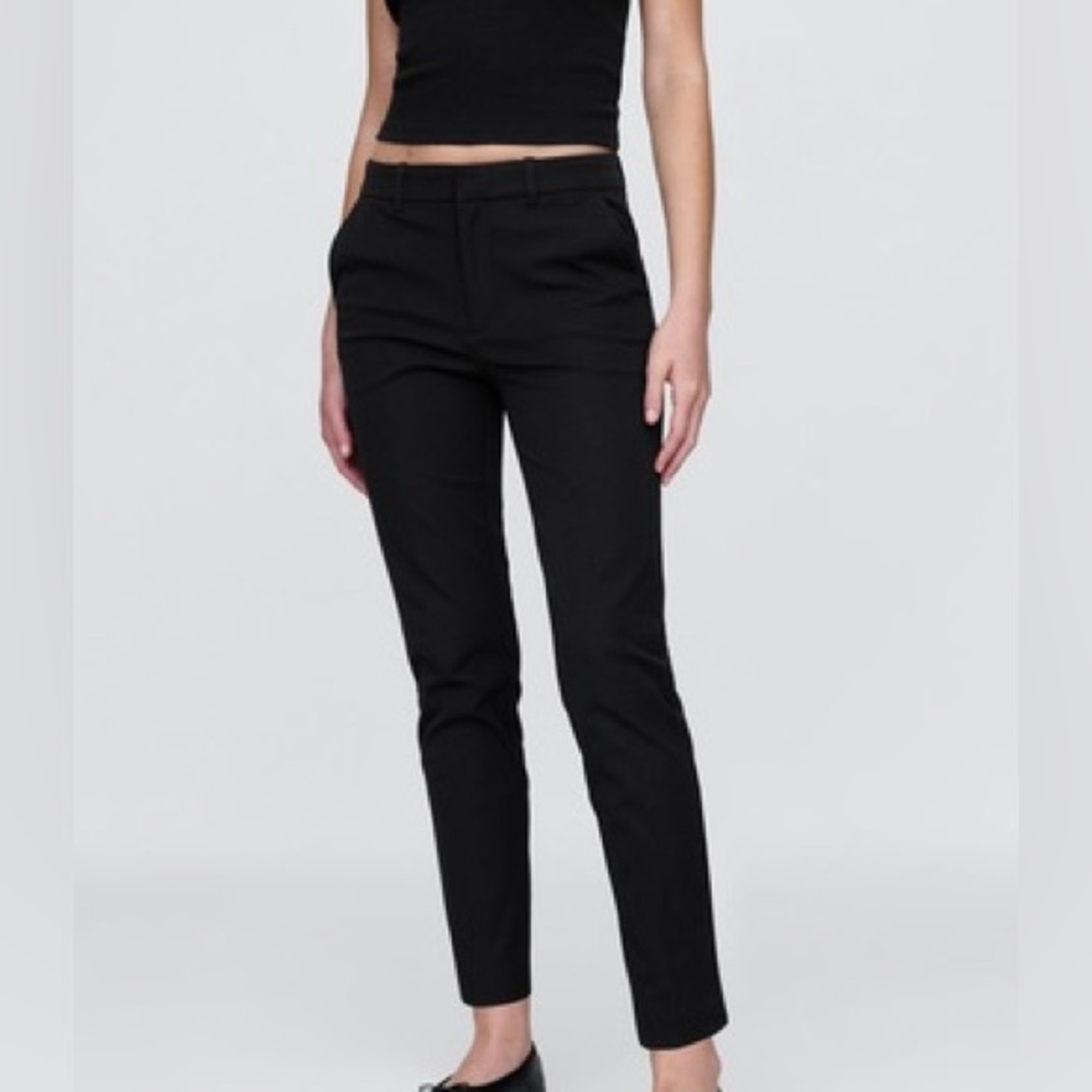 Gap Black Mid Rise Bi-Stretch Slim Ankle Pants Size 0